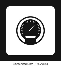Speedometer, measuring scale icon in simple style on a white background