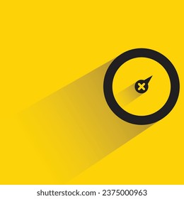speedometer and meter icon on yellow background