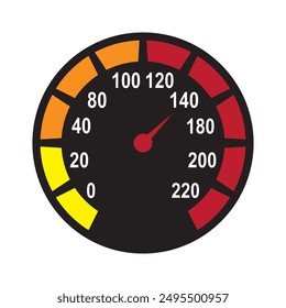 speedometer mobil icon vector illustration logo design