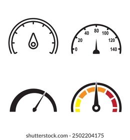 speedometer mobil icon vector illustration logo design