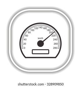 speedometer.  Modern design flat style icon