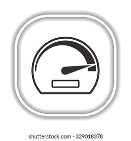 speedometer.  Modern design flat style icon