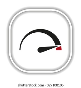 speedometer. Modern design flat style icon