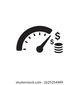 Speedometer with Money Markers Filled Icon