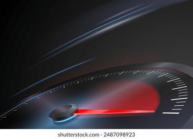 Speedometer with motion and light effect