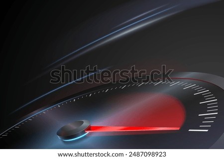 Speedometer with motion and light effect