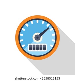 Speedometer with its needle moving up, indicating increasing performance