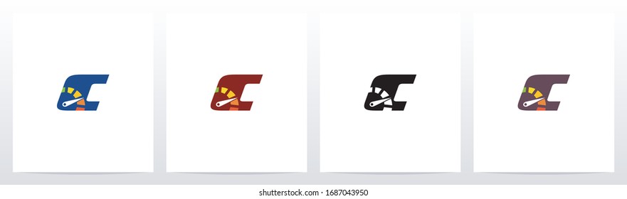 Geschwindigkeitsmesser für das Logo-Design C