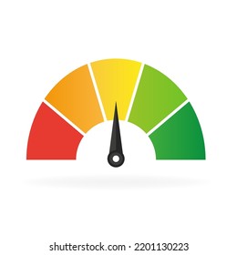 Speedometer on a white background. Vector illustration