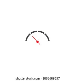 Speedometer outline icon. Symbol, logo illustration for mobile concept and web design.