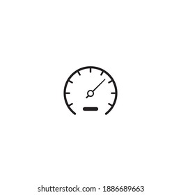 Icono de contorno del velocímetro. Símbolo, ilustración de logotipo para concepto móvil y diseño web.