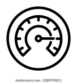 Speedometer outline icon. Vector editable icon of speedometer. Frames Per Second line and glyph icon, video games and fps, fps speedometer sign vector graphics, editable stroke linear icon, eps 10.