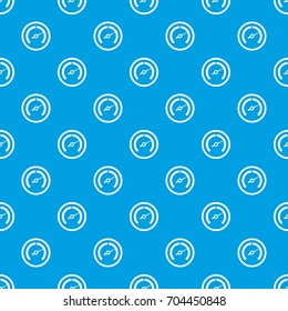 Speedometer pattern repeat seamless in blue color for any design. Vector geometric illustration