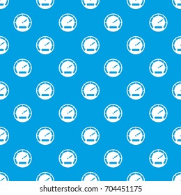 Speedometer pattern repeat seamless in blue color for any design. Vector geometric illustration