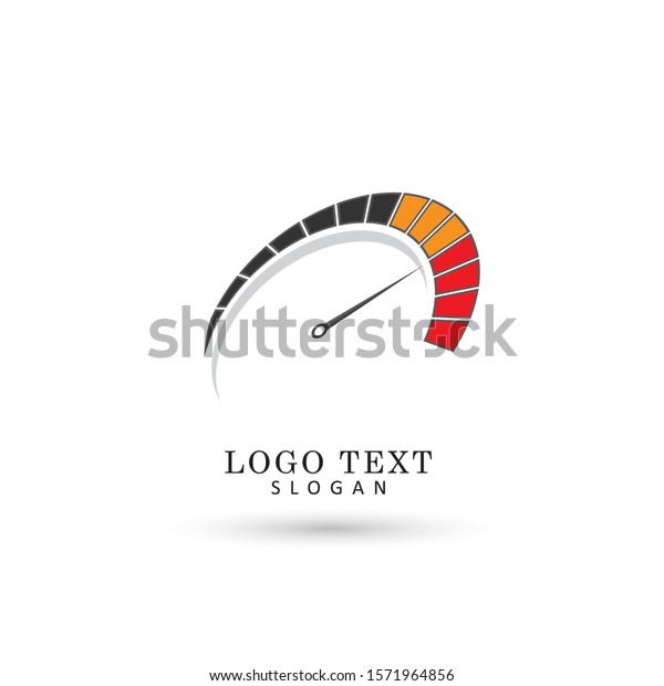 Speedometer & Performance Logo. Icon\
& Symbol Vector\
Template.