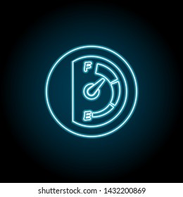 speedometer, petrol neon icon. Simple thin line, outline vector of universal icons for UI and UX, website or mobile application