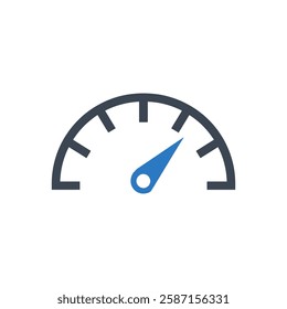 Speedometer Precision Measure Icon On White Background