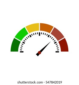 Speedometer or rating meter signs infographic gauge element. Vector illustration
