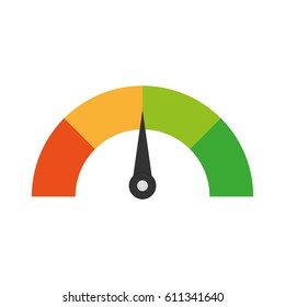 Speedometer or rating meter signs infographic gauge element. Vector illustration

