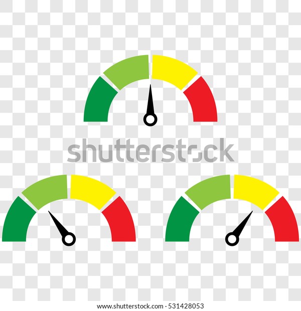 Image vectorielle de stock de Speedometer Rating Meter Signs