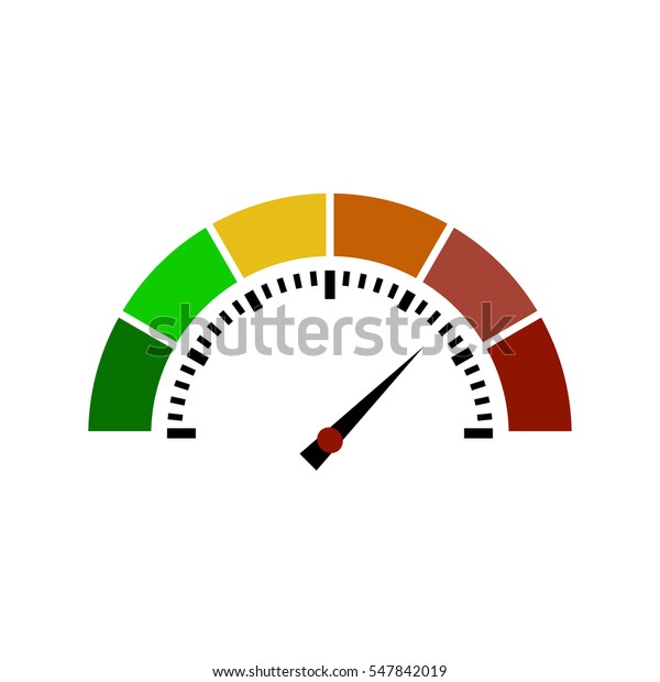 Speedometer or rating meter signs infographic gauge element. Vector illustration