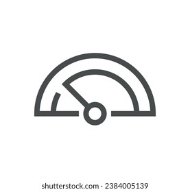 Speedometer related icon outline and linear vector.