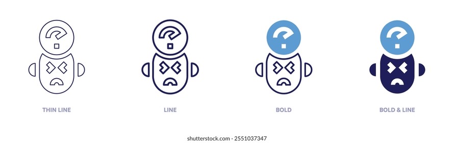 Speedometer repair icon in 4 different styles. Thin Line, Line, Bold, and Bold Line. Duotone style. Editable stroke.