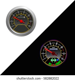 Speedometer Round Digital Back-light Odometer Tachometer