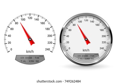 Speedometer Round Gage Without Chrome Frame Stock Vector (Royalty Free ...