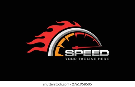 speedometer rpm race logo design
