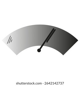 Speedometer scale icon. Motion gauge figure. Black meter shape. Vector symbol.