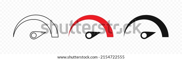 Speedometer scale icons. Risk\
scales set. Speed dial indicator. Flat vector scale icons. Vector\
EPS 10