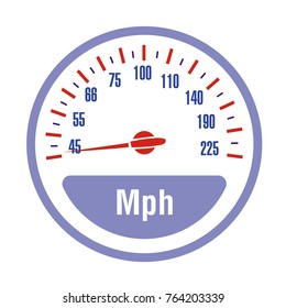 Speedometer scale vector illustration. Speed Car device. Isolated picture for web or print design.