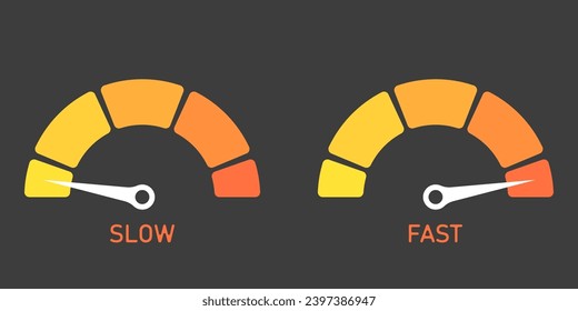 Speedometer scale vector set. Risk meter icons set. Business speedometer vector icon template. Energy meter icon. Gauge level vector.  Tachometer low and high barometers. The value on the speedometer 