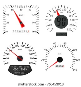 Speedometer scales. Vector illustration isolated on white background
