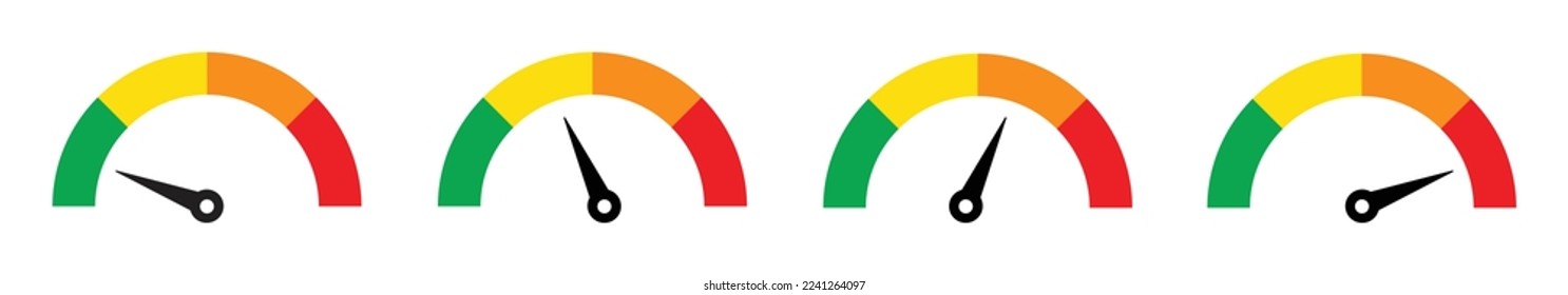 Speedometer set icon, vector illustration