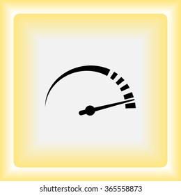 Speedometer sign icon, vector illustration. Flat design style 