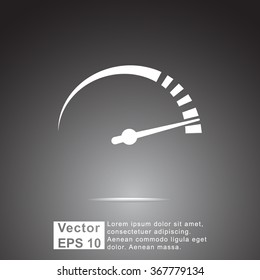 Speedometer sign icon, vector illustration. Flat design style 