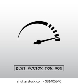 Speedometer sign icon, vector illustration. Flat design style 