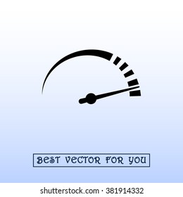 Speedometer sign icon, vector illustration. Flat design style 