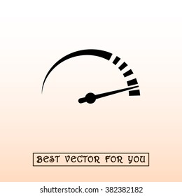 Speedometer sign icon, vector illustration. Flat design style 