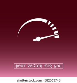 Speedometer sign icon, vector illustration. Flat design style 