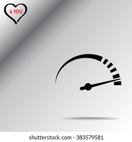 Speedometer sign icon, vector illustration. Flat design style 