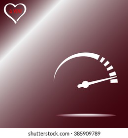 Speedometer sign icon, vector illustration. Flat design style 