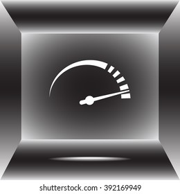 Speedometer sign icon, vector illustration. Flat design style 