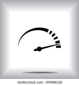 Speedometer sign icon, vector illustration. Flat design style 