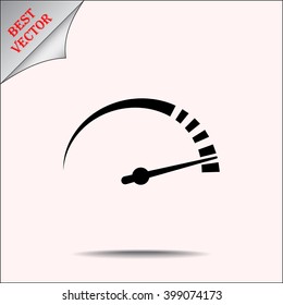 Speedometer sign icon, vector illustration. Flat design style 