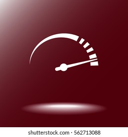 Speedometer sign icon, vector illustration. Flat design style 