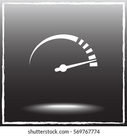 Speedometer sign icon, vector illustration. Flat design style 