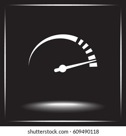 Speedometer sign icon, vector illustration. Flat design style 